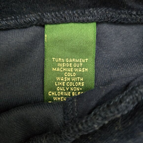 Ralph Lauren LRL Pull on Pants Womens Large Navy‎ Blue Velvet Pockets Stretch - Picture 3 of 7